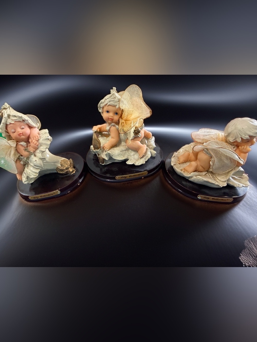 Lot of 3 adorable "Lily Collection" Cherub / Angel Figurines